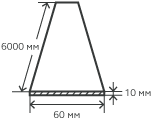 Полоса нержавеющая 60х10х6000 мм.  AISI 304 (08Х18Н10) горячекатаная,  матовая,  калиброванная