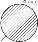 Круг нержавеющий (пруток) 100х6000 мм.  AISI 316Ti (08Х17Н13M2T) горячекатаный, матовый