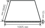 Лист нержавеющий  10х1005х5890 мм.  20Х13 горячекатаный,  матовый